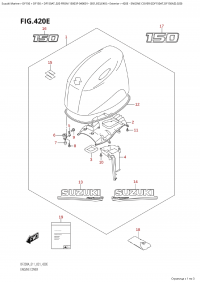 420E - Engine Cover ((Df150At,Df150Az):020) (420E -   () ( (Df150At, Df150Az) : 020))