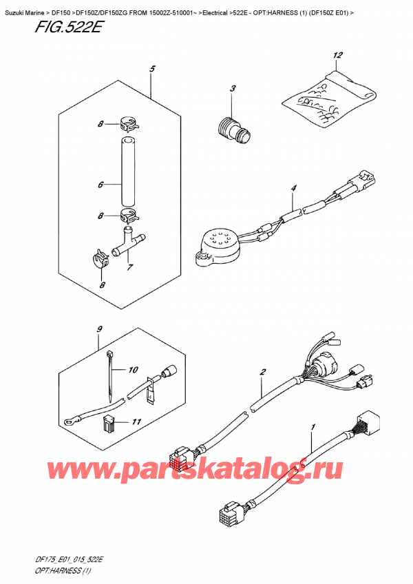 ,   , Suzuki DF150Z L / X FROM 15002Z-510001~ (E01), Opt:harness  (1)  (Df150Z  E01)