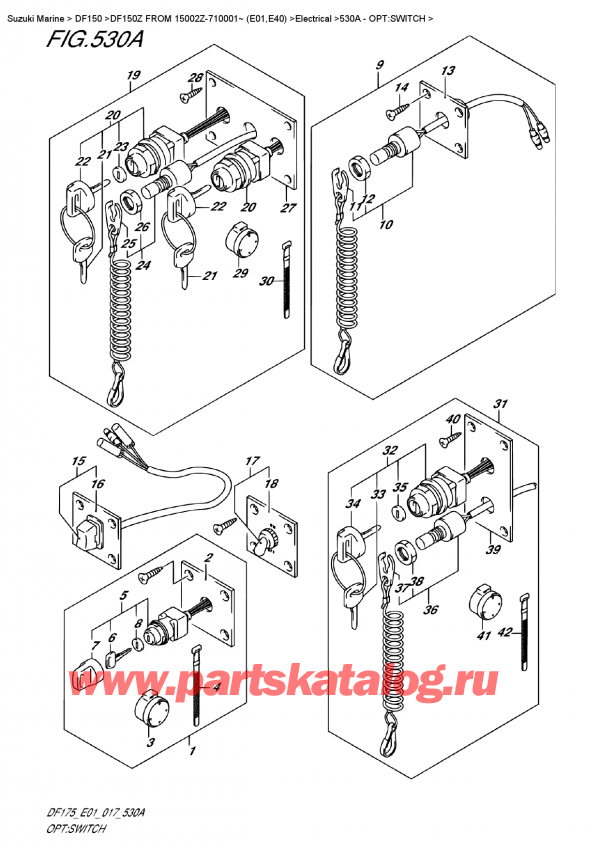  ,  , Suzuki DF150Z L/X  FROM 15002Z-710001~ (E01) , :  - Opt:switch