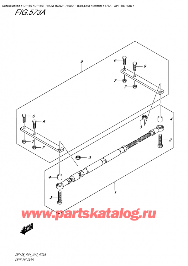  ,    ,  DF150T L/X FROM 15002F-710001~ (E01) , : tie  - Opt:tie Rod