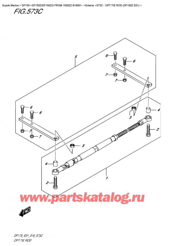  ,   , Suzuki DF150Z L/X FROM 15002Z-610001~   2016 , : tie  (Df150Z E01)