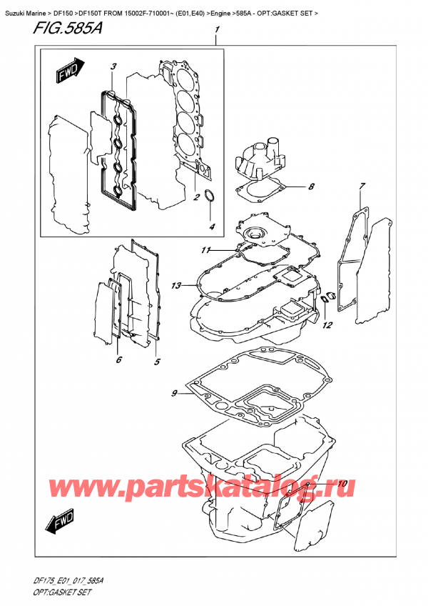   ,    , Suzuki DF150T L/X FROM 15002F-710001~ (E01)   2017 , :  