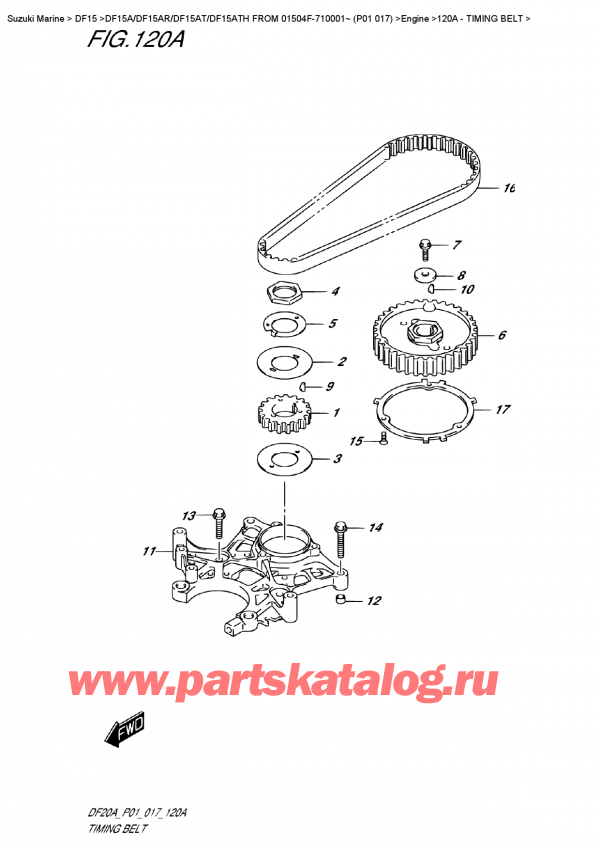 ,    , Suzuki Suzuki DF15A ES / EL FROM 01504F-710001~ (P01 017)   2017 ,  