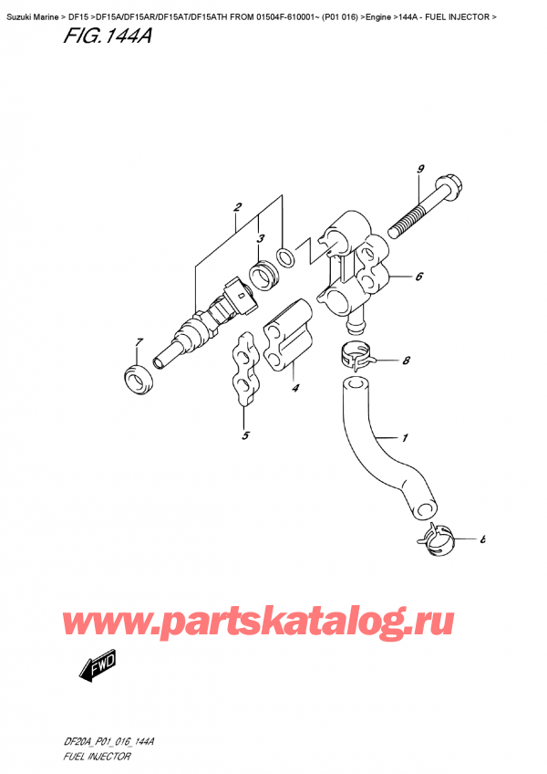 ,   , Suzuki DF15A RS/RL FROM 01504F-610001~ (P01 016) , Fuel  Injector