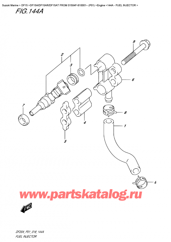  ,    , Suzuki DF15A RS / RL FROM 01504F-810001~ (P01), Fuel  Injector