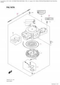 167A  -  Recoil  Starter  (Df9.9B,Df9.9Br,Df15A,Df15Ar,Df20A, (167A -   (Df9.9B, Df9.9Br, Df15A, Df15Ar, Df20A,)