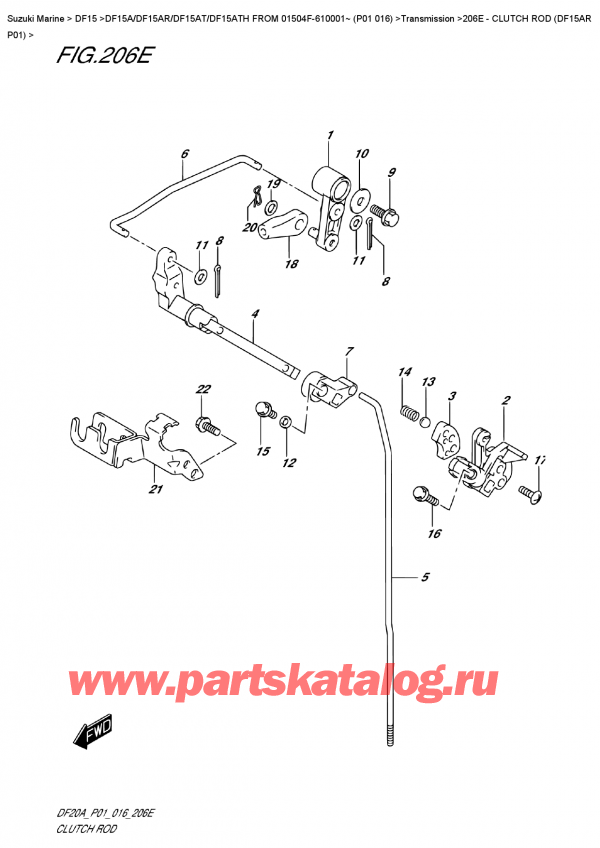   ,  , Suzuki DF15A RS/RL FROM 01504F-610001~ (P01 016)   2016 ,   (Df15Ar P01)