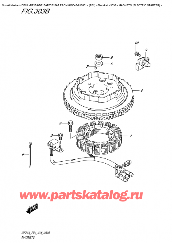   ,    ,  DF15A RS / RL FROM 01504F-810001~ (P01)  2018 ,  () - Magneto  (Electric  Starter)