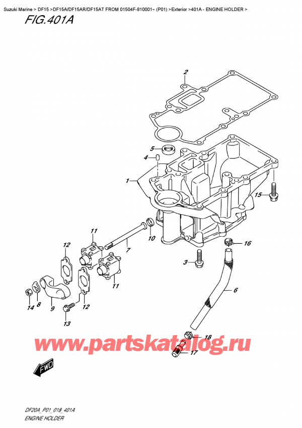 ,   , Suzuki DF15A S / L FROM 01504F-810001~ (P01)  2018 ,  