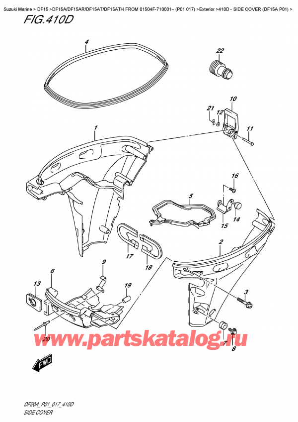  ,   , Suzuki Suzuki DF15A ES / EL FROM 01504F-710001~ (P01 017)   2017 ,   (Df15A P01)