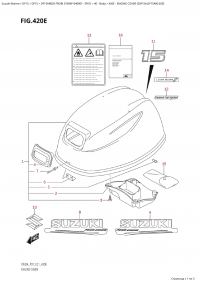 420E - Engine Cover ((Df15A,Df15Ar):020) (420E -   () ( (Df15A, Df15Ar) : 020))