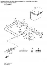 444A - Tiller  Handle  (Df9.9B)(Df9.9Bth)(Df15A)(Df20A)(Df20Ath) (444A -  (Df9.9B) (Df9.9Bth) (Df15A) (Df20A) (Df20Ath))