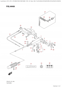 444A - Tiller Handle (Df9.9B,Df9.9Bth,Df15A,Df20A:p01,Df20Ath) (444A -  (Df9.9B, Df9.9Bth, Df15A, Df20A: p01, Df20Ath))