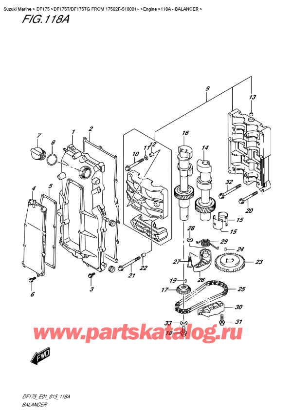   ,   , SUZUKI DF175T L / X FROM 17502F-510001~ (E01)  2015 , Balancer