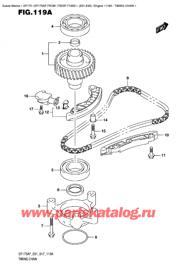  ,   , Suzuki DF175AP L/X  FROM 17503P-710001~ (E01)  ,  