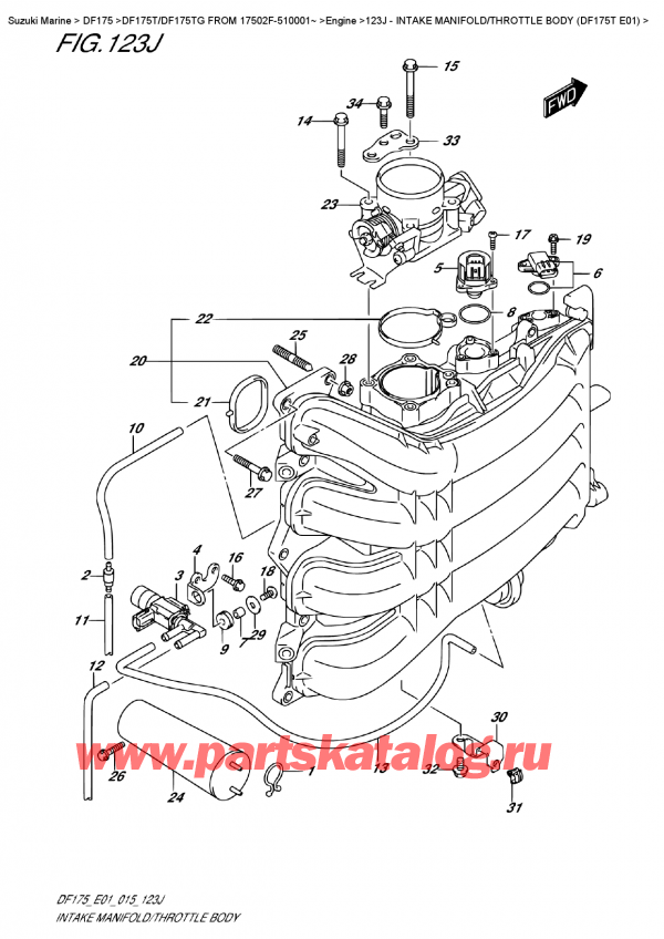 ,   , Suzuki DF175T L / X FROM 17502F-510001~ (E01),   /   (Df175T E01)