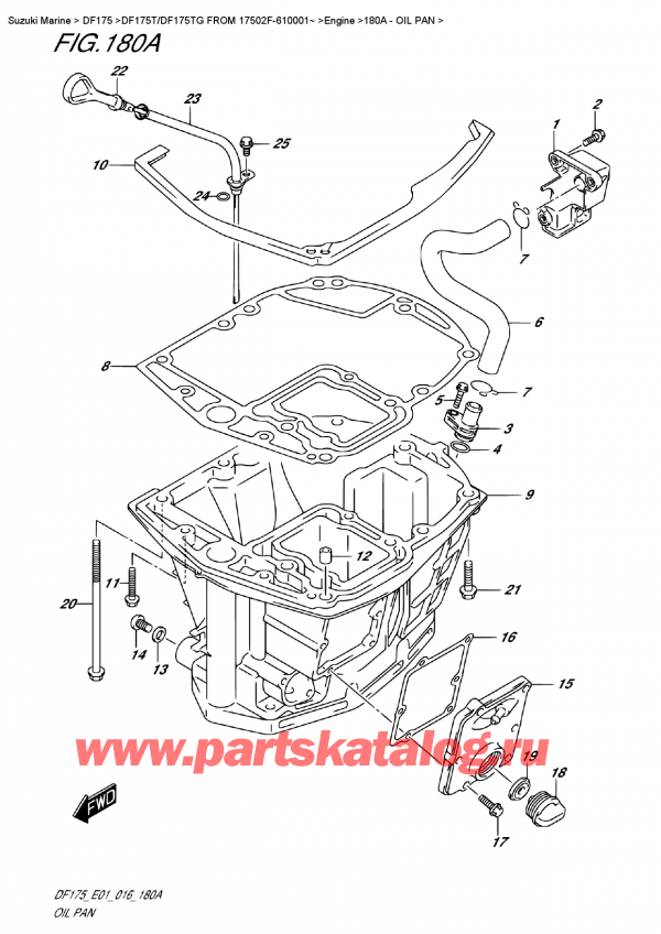  ,  , Suzuki DF175T L/X FROM 17502F-610001~ , Oil  Pan /  