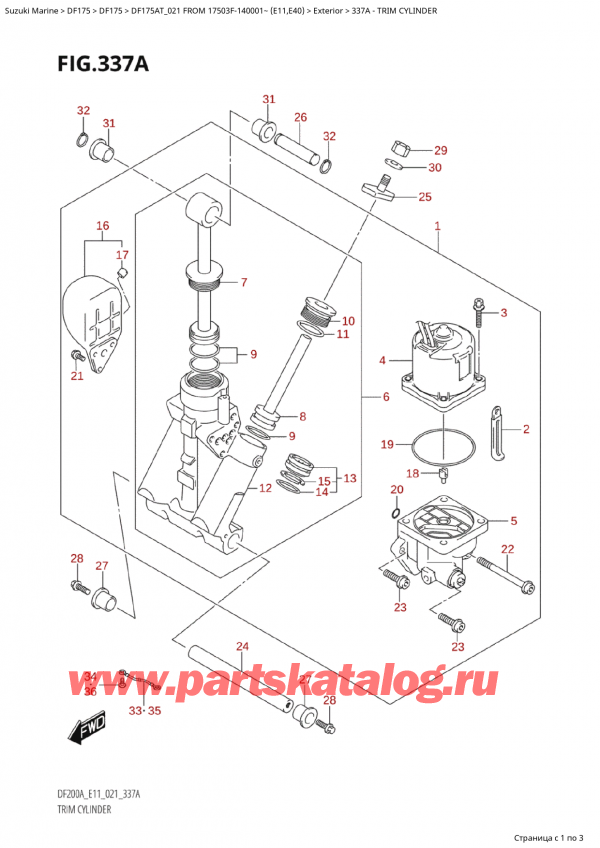  ,   , Suzuki Suzuki DF175A TL / TX FROM 17503F-140001~  (E10 021)  2021 ,  