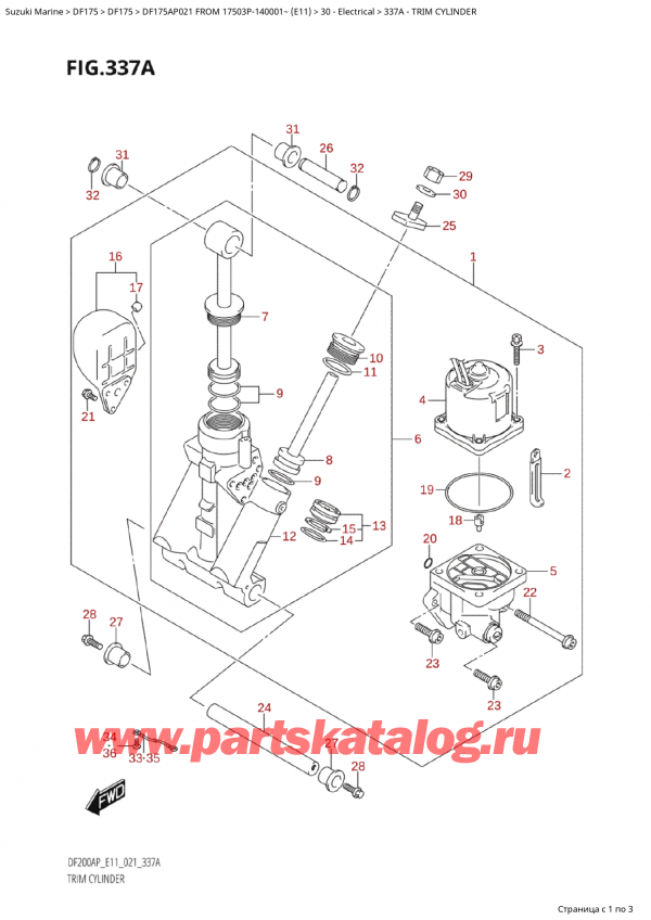  ,   , Suzuki Suzuki DF175AP L / X FROM 17503P-140001~  (E01 021)  2021 ,  