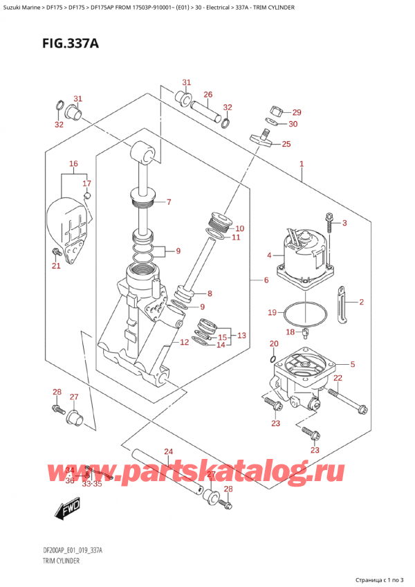  ,  , Suzuki Suzuki DF175AP L / X FROM 17503P-910001~  (E01 019)  2019 ,  