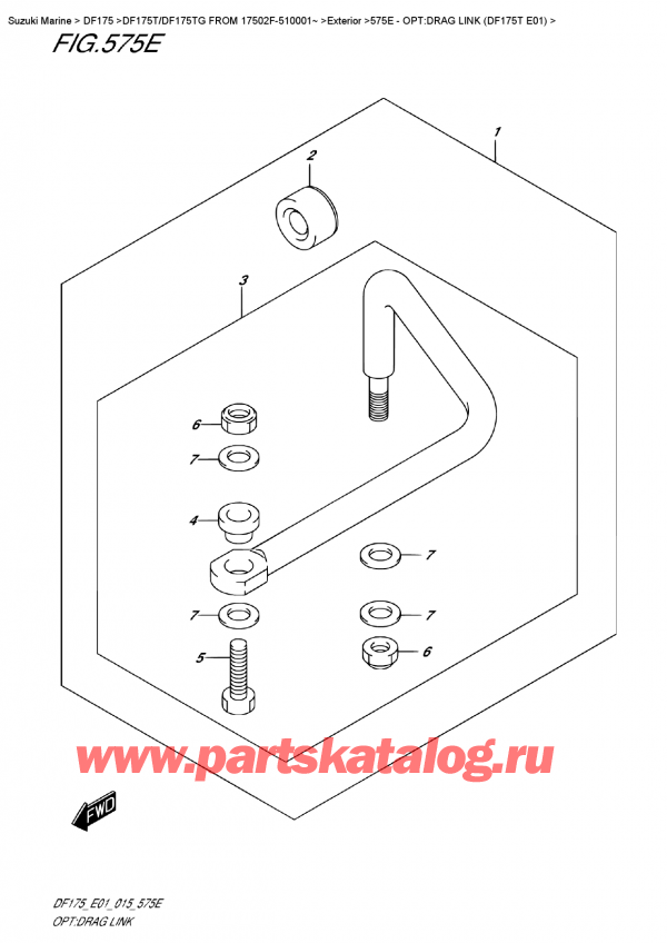  ,   , Suzuki DF175T L / X FROM 17502F-510001~ (E01), Opt:drag Link  (Df175T  E01) / :   (Df175T E01)