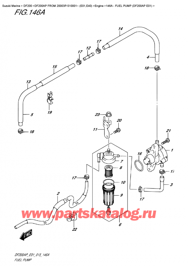  ,    ,  DF200 APL / APX FROM 20003P-510001~ (E01), Fuel Pump (Df200Ap  E01)