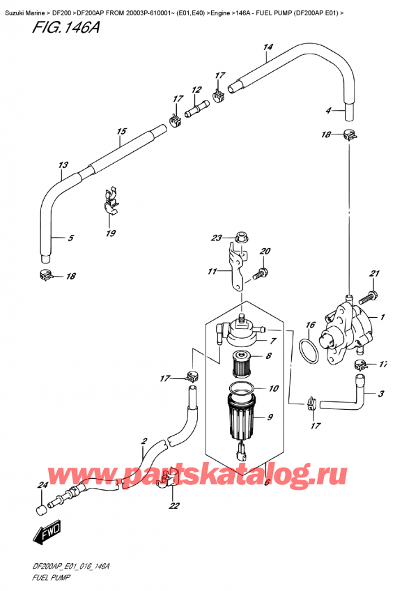   ,    , Suzuki DF200AP L/X FROM 20003P-610001~ (E01)  ,   (Df200Ap E01)