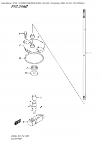 206B  - Clutch  Rod  (Df200Az) (206B -   (Df200Az))