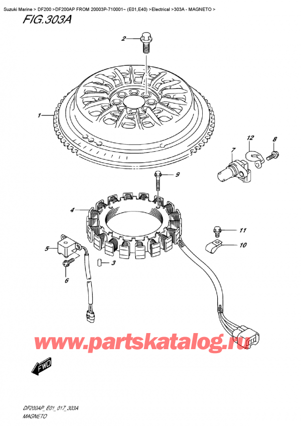  ,    , SUZUKI DF200A PL / PX FROM 20003P-710001~ (E01)    2017 , Magneto