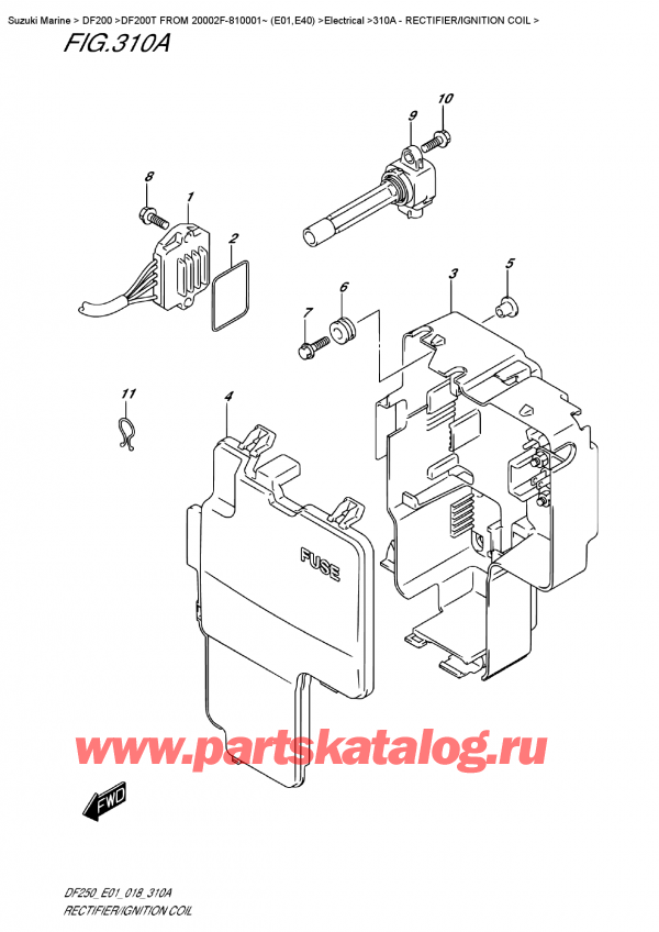  ,   , Suzuki DF200T X FROM 20002F-810001~ (E01) , Rectifier/ignition  Coil -  /  
