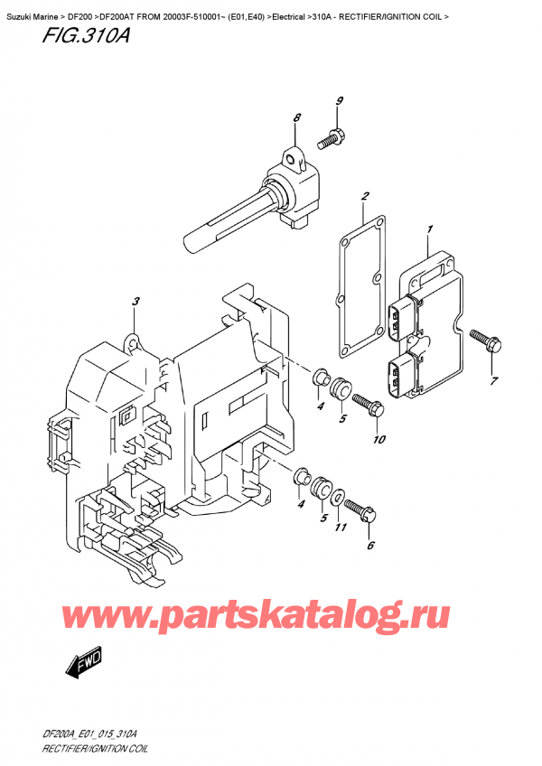  ,    , Suzuki DF200A TL / TX FROM 20003F-510001~ (E01), Rectifier/ignition  Coil