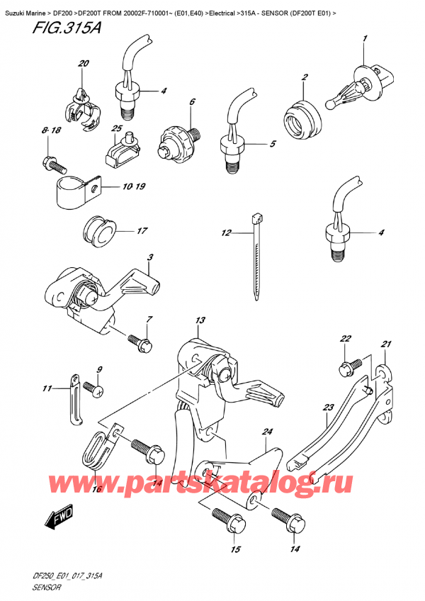  ,   , Suzuki DF200T X FROM 20002F-710001~ (E01) , Sensor (Df200T E01)