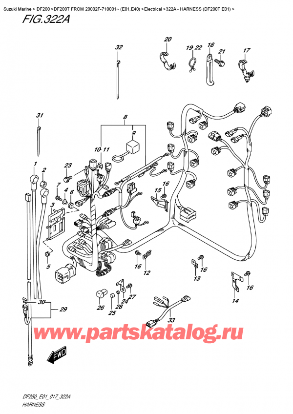  ,    , Suzuki DF200T X FROM 20002F-710001~ (E01) , Harness (Df200T  E01)