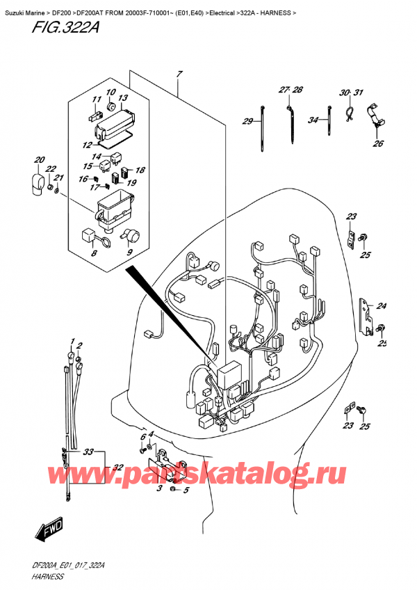  ,    , SUZUKI DF200A TL/TX  FROM 20003F-710001~ (E01)    2017 , Harness