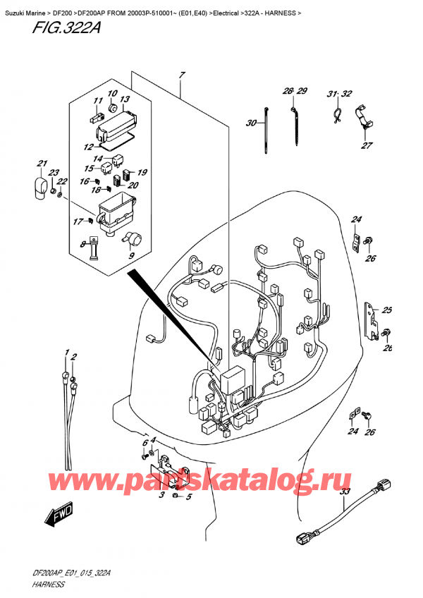  ,  , Suzuki DF200 APL / APX FROM 20003P-510001~ (E01)  2015 , Harness /  