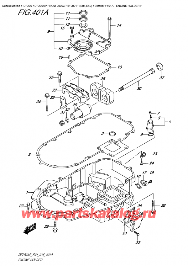  ,   , Suzuki DF200 APL / APX FROM 20003P-510001~ (E01)  2015 ,  