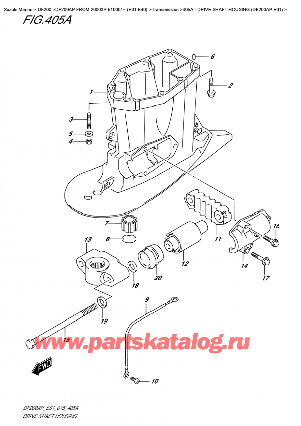  ,    , Suzuki DF200 APL / APX FROM 20003P-510001~ (E01), Drive Shaft  Housing  (Df200Ap  E01) -    (Df200Ap E01)