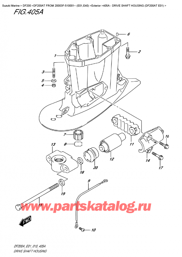  ,  , Suzuki DF200A TL / TX FROM 20003F-510001~ (E01), Drive Shaft Housing  (Df200At  E01)