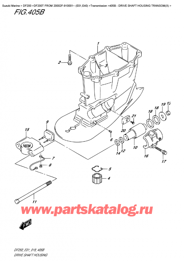   ,    , SUZUKI DF200T X FROM 20002F-910001~ (E01)  2019 ,    Transom (X)