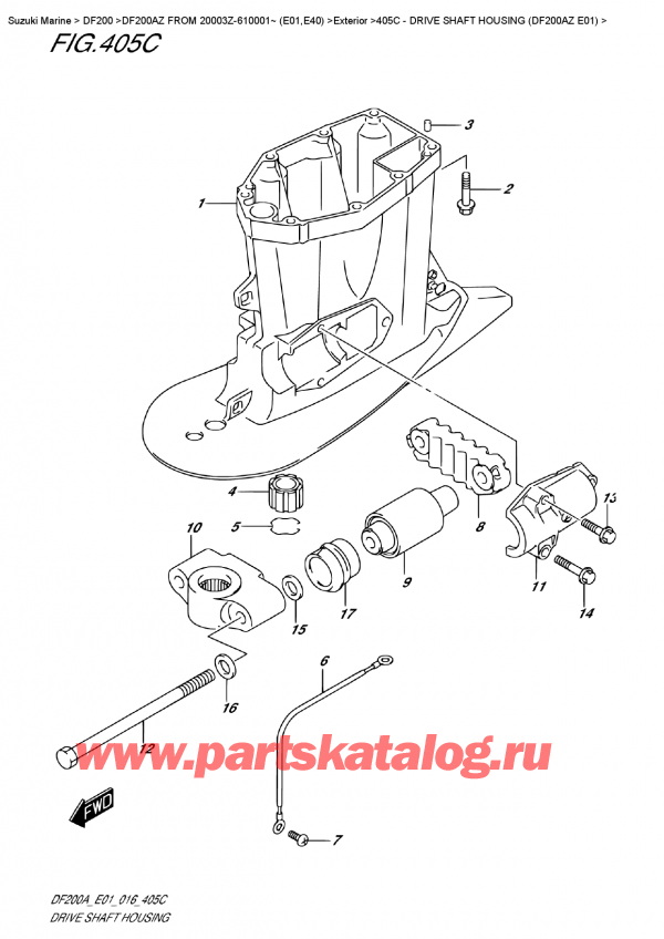  ,   , Suzuki DF200 AZL / AZX FROM 20003Z-610001~ (E01)  2016 , Drive Shaft  Housing  (Df200Az  E01) /    (Df200Az E01)