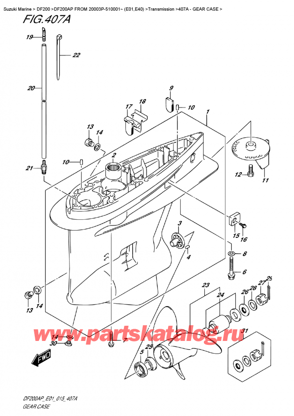   , ,  DF200 APL / APX FROM 20003P-510001~ (E01),    - Gear Case