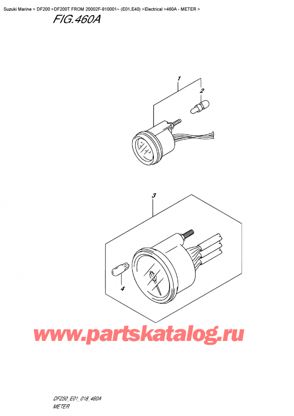  ,   , SUZUKI DF200T X FROM 20002F-810001~ (E01) , Meter