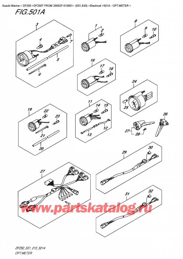  ,   , Suzuki DF200T L / X / XX FROM 20002F-510001~ (E01)   2015 , : 