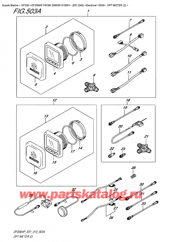   ,  , Suzuki DF200 APL / APX FROM 20003P-510001~ (E01)  2015 , :  (2)