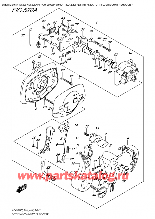  , , Suzuki DF200 APL / APX FROM 20003P-510001~ (E01)  2015 , Opt:flush  Mount  Remocon