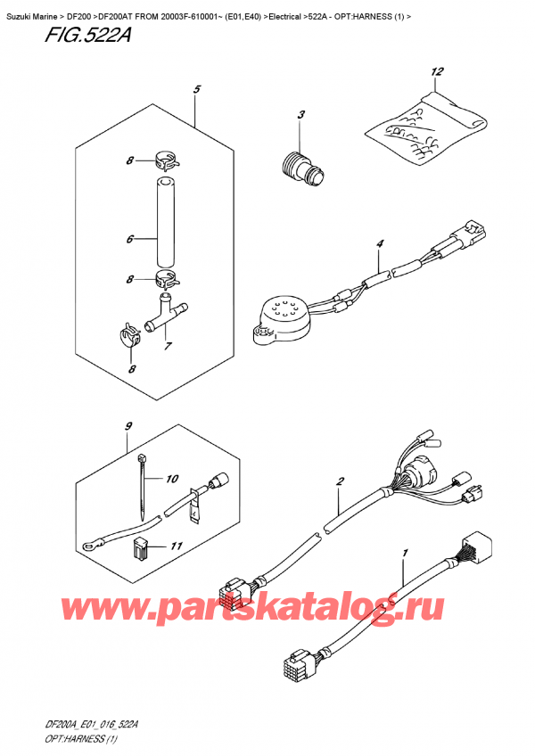  ,    , Suzuki DF200A TL/TX FROM 20003F-610001~ (E01)  , :   (1)