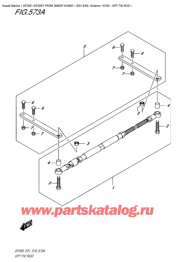   ,   , Suzuki DF200T X FROM 20002F-910001~ (E01), : tie  - Opt:tie Rod