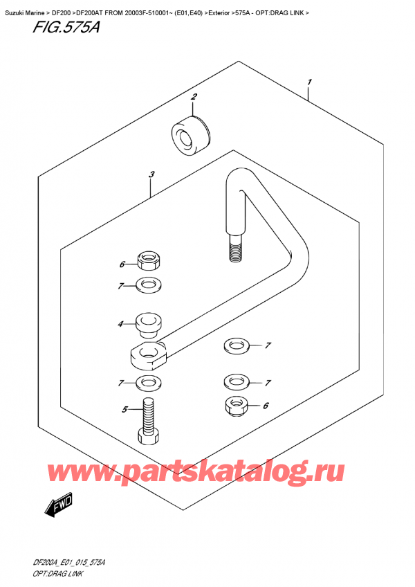 ,   , Suzuki DF200A TL / TX FROM 20003F-510001~ (E01)  2015 , Opt:drag  Link / :  