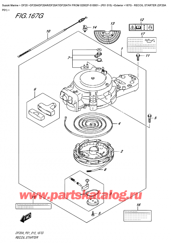  ,   , Suzuki DF20A ES / EL FROM 02002F-510001~ (P01  015),   (Df20A P01)