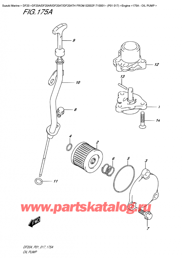 ,   , Suzuki DF20A TL / TS FROM 02002F-710001~ (P01 017)  2017 , Oil  Pump /  